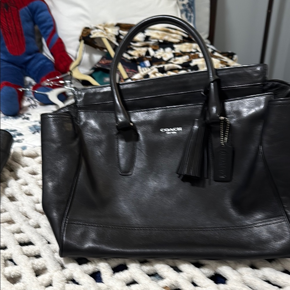 Coach Black Leather Satchel